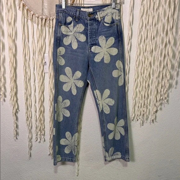 The Great. The Hero Daisy Stamp Jeans Size 24